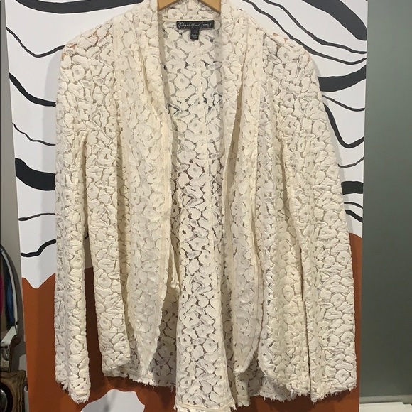 Elizabeth and James Luminista Lace Brocade Blazer